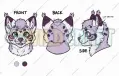 Hybrid Fur Suit Head Commission - Reference Sheet
